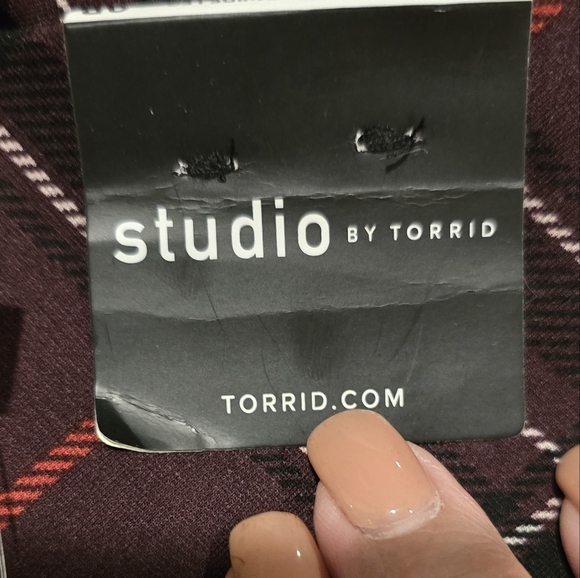 Torrid Plaid Pull On Pocket Pixie Wide Leg Size 0X - Picture 9 of 12